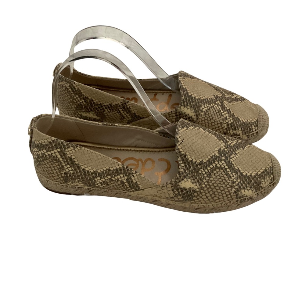Sam Edelman Kesia Snakeskin Leather Espadrille Loafers - Size 9‎ Preppy Office